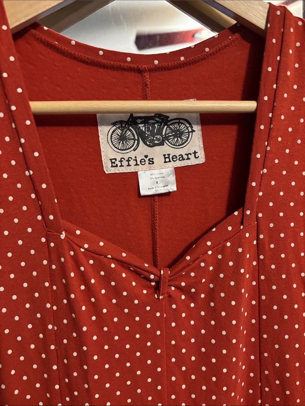 Effie’s Heart Half Sleeve Polka Dot Dress Size Small - Picture 3 of 9